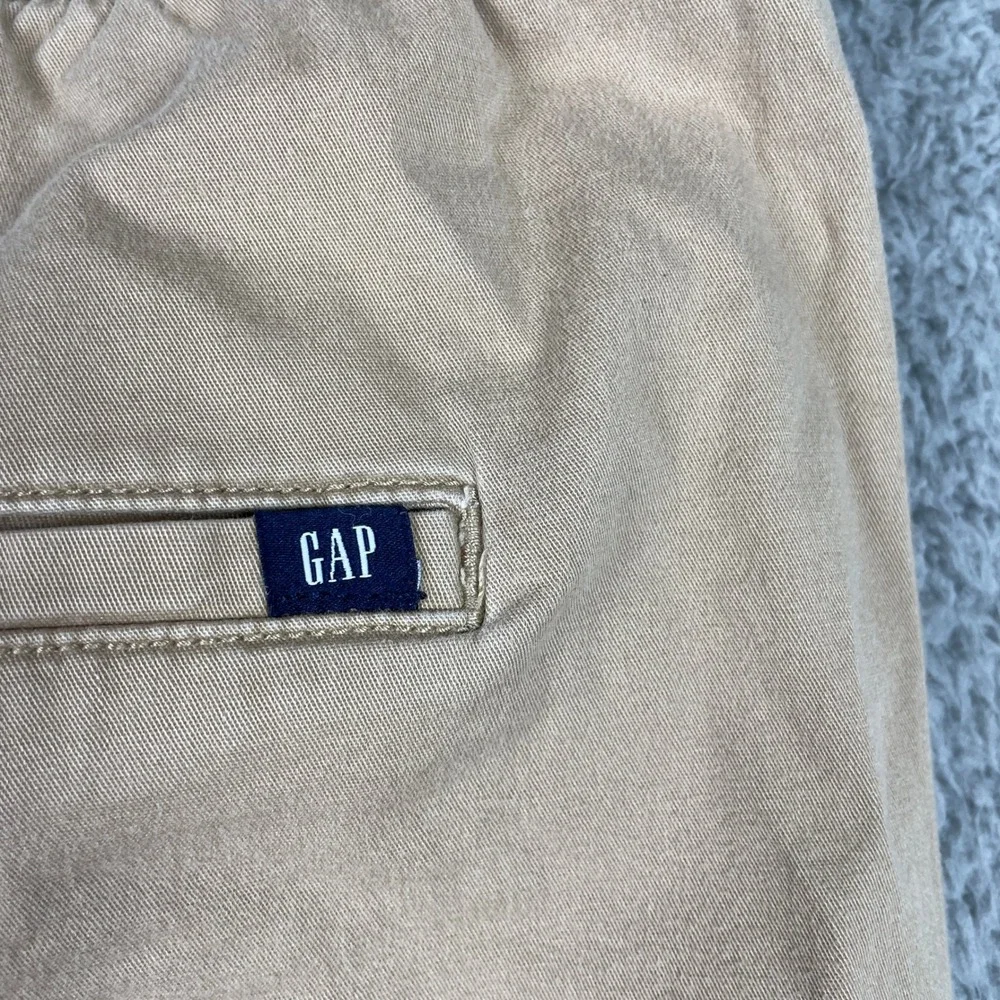 Vintage Gap Jogger Pants Mens XL Khaki Tan Cotton Stretch Drawstring Casual